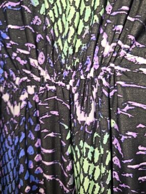 VFISH Med  Multicolor Animal-Print Dress - Black with Blue, Purple & Green
